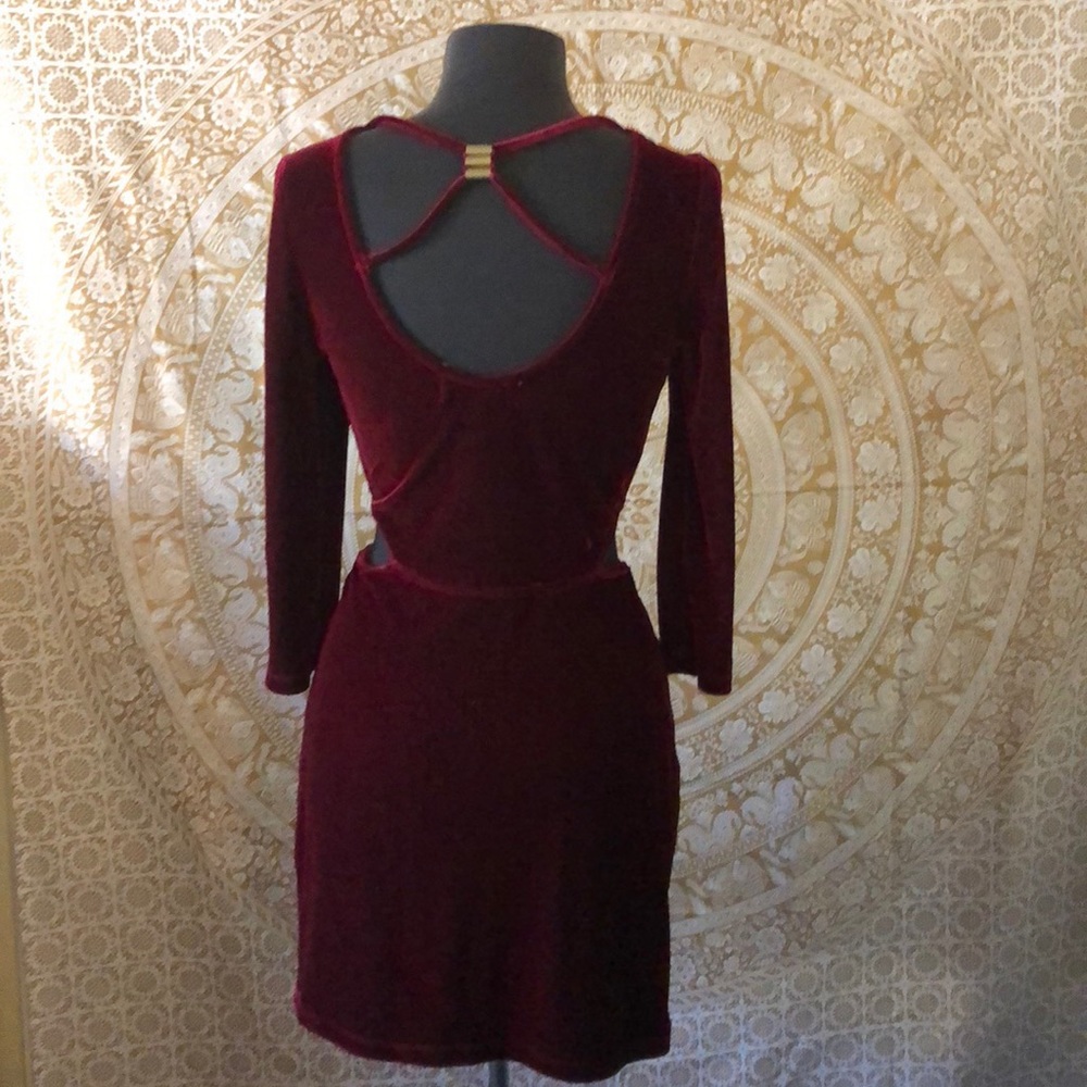 Velvet Mini Cutout Dress